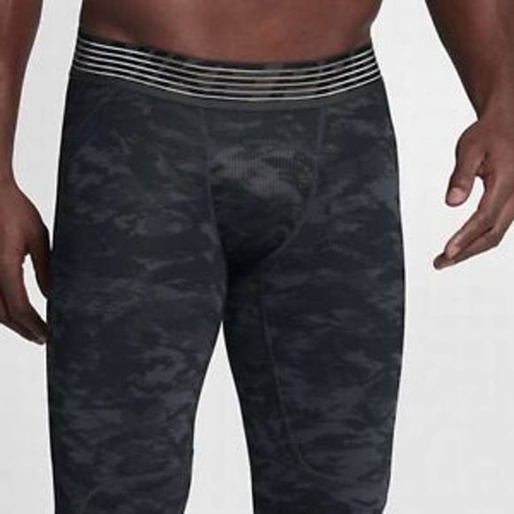 NEW Men's Small NIKE PRO Dri-Fit Printed Basketball Tights Pants Camo 880837-060 - Picture 2 of 4
